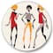 Designart - African American Women Silhouettes I - Modern Metal Circle Wall Art